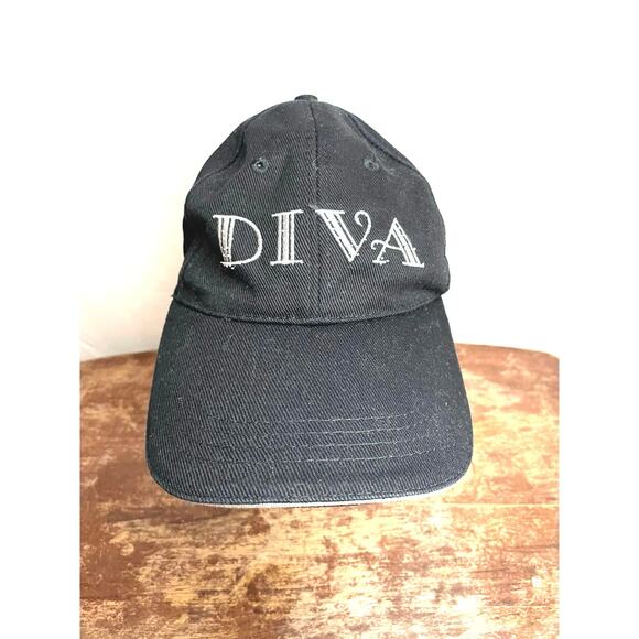 Black DIVA Embroidered Light-Up Baseball Cap Adjustable - Picture 1 of 5